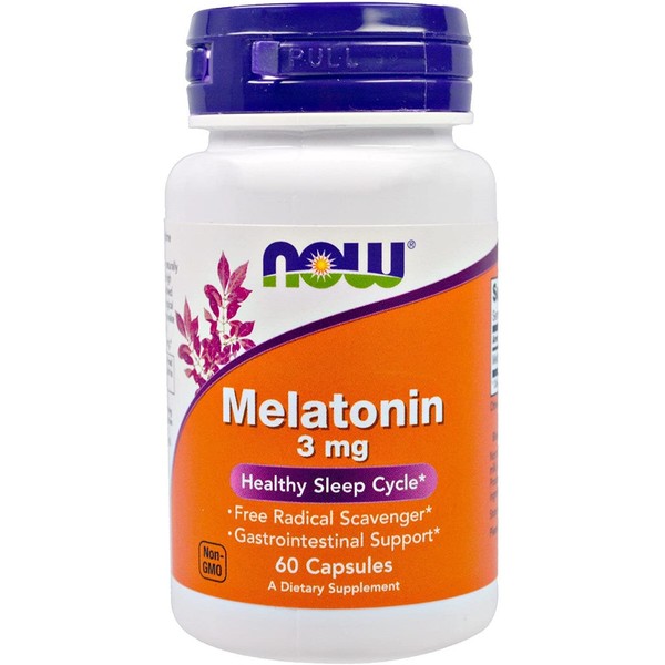 NOW Foods - Melatonin 3 mg 60 caps (Pack of 6)