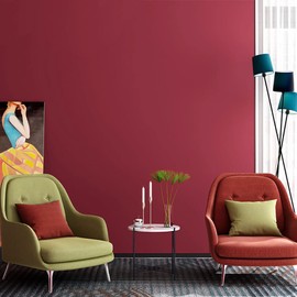 Yasinet Red Wallpaper Red Peel and Stick Wallpaper Rosered Contact Paper for Cabinets Modern Burgundy Waterproof Self Adhesive Removable Wall Paper for Wall Bedroom Bathroom Vinyl 17.7" x118"