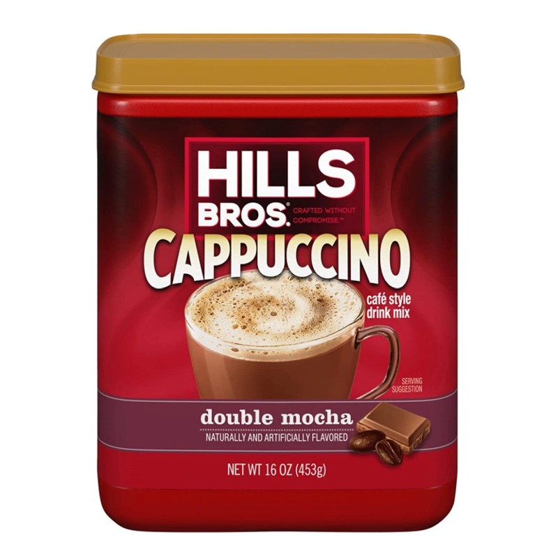 Hills Bros Instant Cappuccino Double Mocha White Chocolate Caramel 32