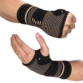 Mangas de compresión para muñeca, 2piezas Muñequera Deportivascómodas y transpirables para artritis, entrenamiento, túnel carpiano, soporte para muñeca para mujeres y hombres (Medium)