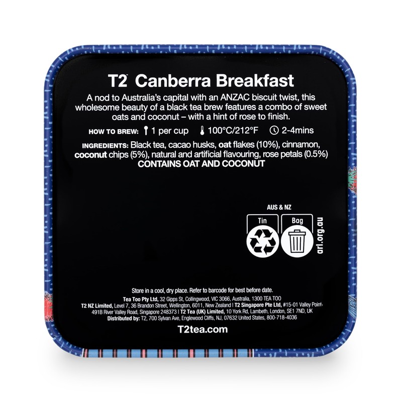 T2 Tea Canberra Breakfast Black Tea, Loose Leaf Black Tea