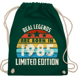 Shirtracer - Gym Bag Backpack - 40th Birthday - Real Legends are Born in 1984 Limited Edition Vintage Forty, 05 Dark Green