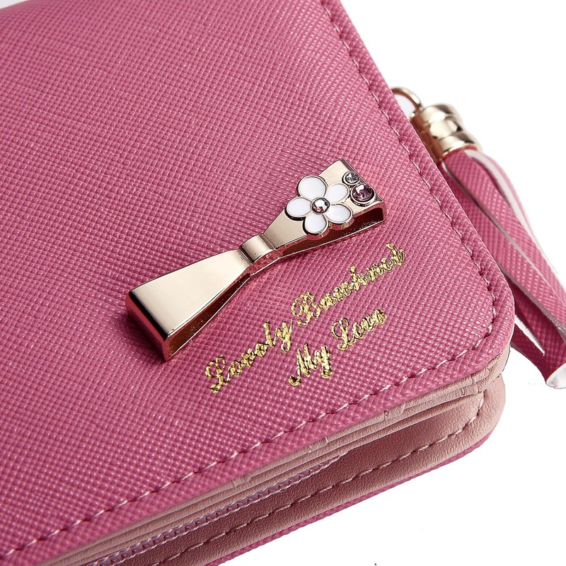 Fair Fairy 151124 Women's Bifold PU Leather Mini Wallet Ribbon