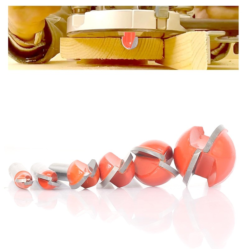 Sinoprotools 8Pcs Core Box Router Bits Set 1/4 Inch Shank,