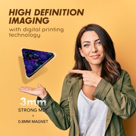 1x Triangle MDF Magnet 6cm - Reiki Esotericist Energy Symbols - Fridge Locker Office Whiteboard Toolbox #51889