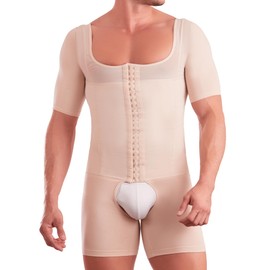 SHAPE CONCEPT Fajas para Hombres 368 High Compression Mens Shapewear Tummy Control Colombian Girdle Mens Full Body Shaper Beige