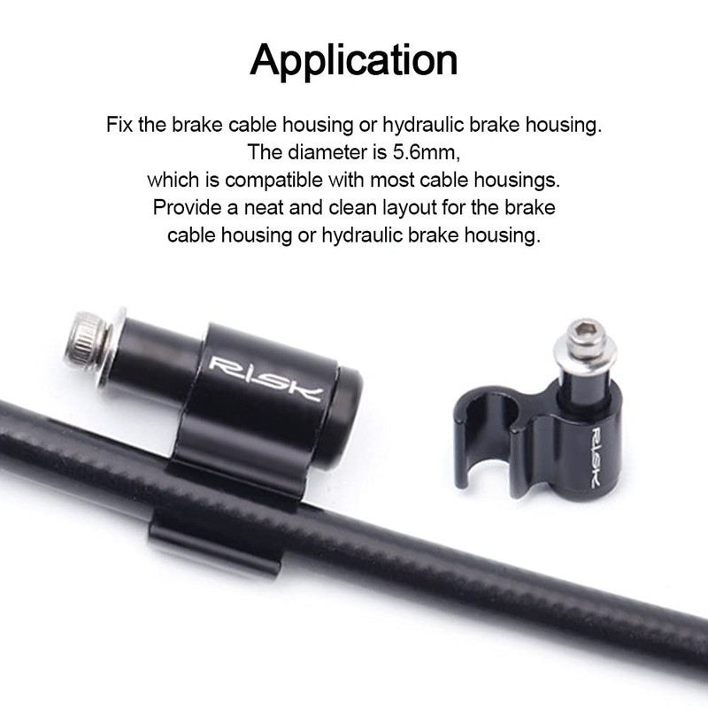MiOYOOW 6Pcs Bicycle Cable Guide, Brake Cable Housing Holder Aluminum