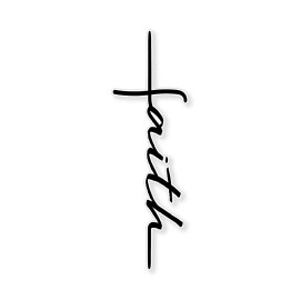 Real Sticky Faith Sticker Cross Christian Bible Script Cup Car Laptop Window Bumper Decal 5"