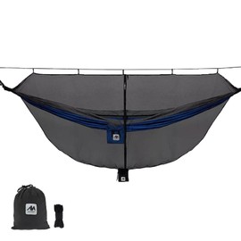 KANCOKIT Mosquito Net for Camping Hammock, Lightweight & Portable Hammock Bug Net, 360 Degree Protection Camping Essentials with Double Sided Zipper for Easy Access Fits for All Camping Hammocks