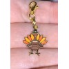 Gold Thanksgiving Turkey Charm Zipper Pull & Keychain Add On