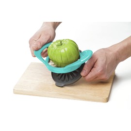 PrepWorks by Progressive Dishwasher Safe 16-Slice Thin Apple Slicer and Corer with Attached Safety Cover