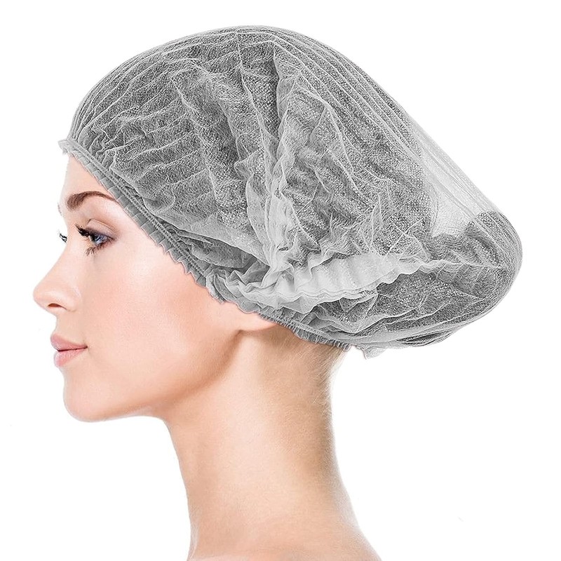 CocoAtlas Disposable Bouffant Caps, 21 inch Hair Nets, 100 Pack,