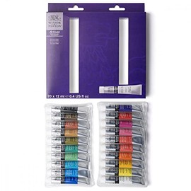 Winsor & Newton Artisan - Pintura de color al óleo mezclable en agua, tubos de 12 ml, juego de 20 unidades