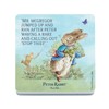 Decorative Coaster (10 x 10 cm) - Beatrix Potter - Peter Rabbit - Mr McGregor jumped up and ran after Peter�