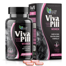 America Medic & Science VivaPill for Women (120 Capsules) Vitamins for Hair, Skin and Nails | Revitalizing Formula Pills with Biotin, Dietary Supplement for Hair Growth with Collagen and Keratin