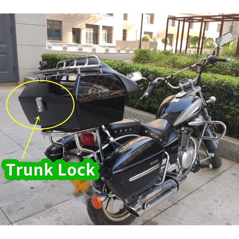 Minho Motorcycle Rear Trunk Lock in Iron Metal Material Anti‑Theft