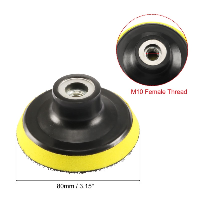 uxcell 3" Hook and Loop Backing Pad Sanding Polishing Backer