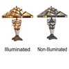 Capulina Tiffany Table Light, 3-Light Tiffany Style Table Lamp with