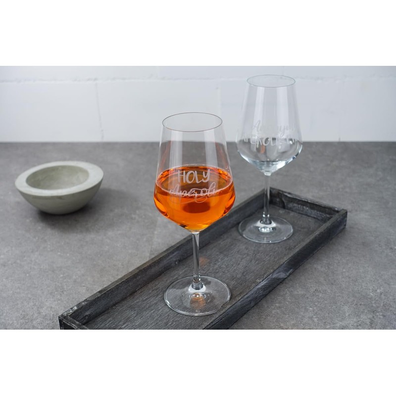 Garage-SixtySix Stemmed Glass with Funny Sayings | Engraved | Holy