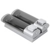 200MLx2 Silver DoubleHead Soap Dispenser WallMounted Manual Shampoo Dispensers