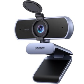 UGREEN 2K Webcam, Cámara Web HD para PC con Micrófono, Plug＆Play, Webcam con Cubierta de Privacidad, USB-A Cámara Web para Transmisión, Conferencias, 