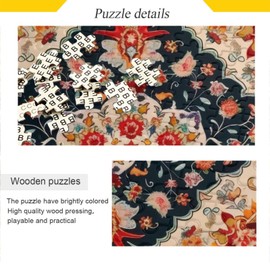 WELLDAY Jigsaw Puzzle Persian Carpet Design 1000 Piece Large Puzzle Game Artwork for Adults Teens