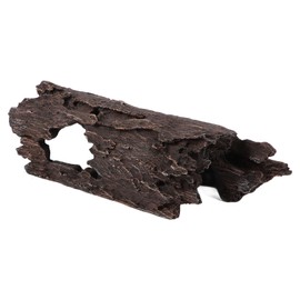 Resin Wood Aquarium Decorations Reptile Hollow Tree Trunk Cavern Bark Bend for Lizard Tortoise Spider