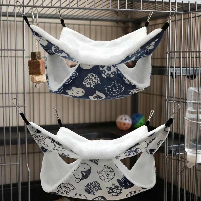 2 Pcs Rat Hammock, Ferret Hammock, Soft Warm Hanging Bed