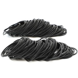 Pack of 1000 Elastic Small Rubber Bands Black 1.4 mm Wide Diameter 38 mm Rubber Band Household Rubber Rings Elastics Stretchy Bands Bin Bands for Household Work Office School Strong Durable