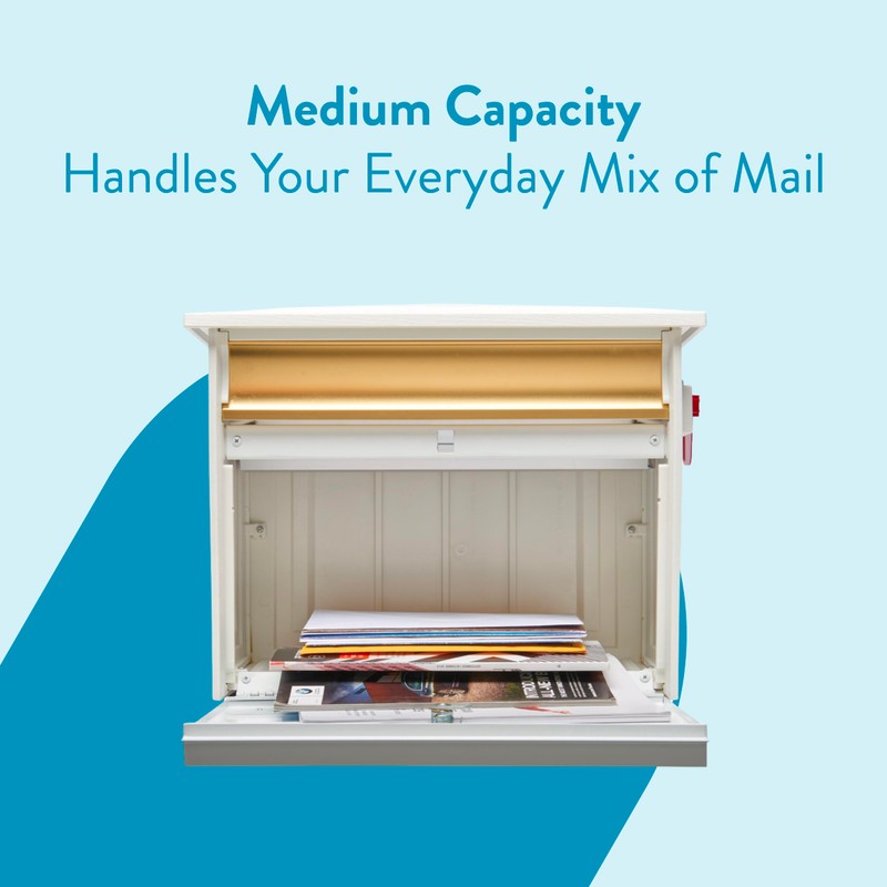 Architectural Mailboxes MailSafe™ Locking, Wall-Mounted Mailbox for Outside, Rust-Resistant Plastic