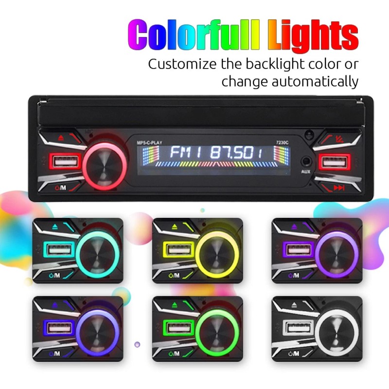 ESSGOO 7" Single DIN Car Stereo Head Unit Flip Out