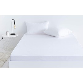 Todocama Mattress Protector, Cotton, White, Cama 80 x 190/200 cm