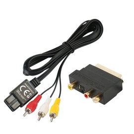 AV Cable With / Without Scart Adapter Fits For Gamecube / N64 / SNES From Amathings