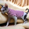 Hairless Cat Sweatshirt Sweater- Cat Wear Soft Cotton Vest Warm