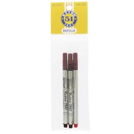 Retro 51 Rollerball Refills - 3 Pack -2 Black and 1 Red