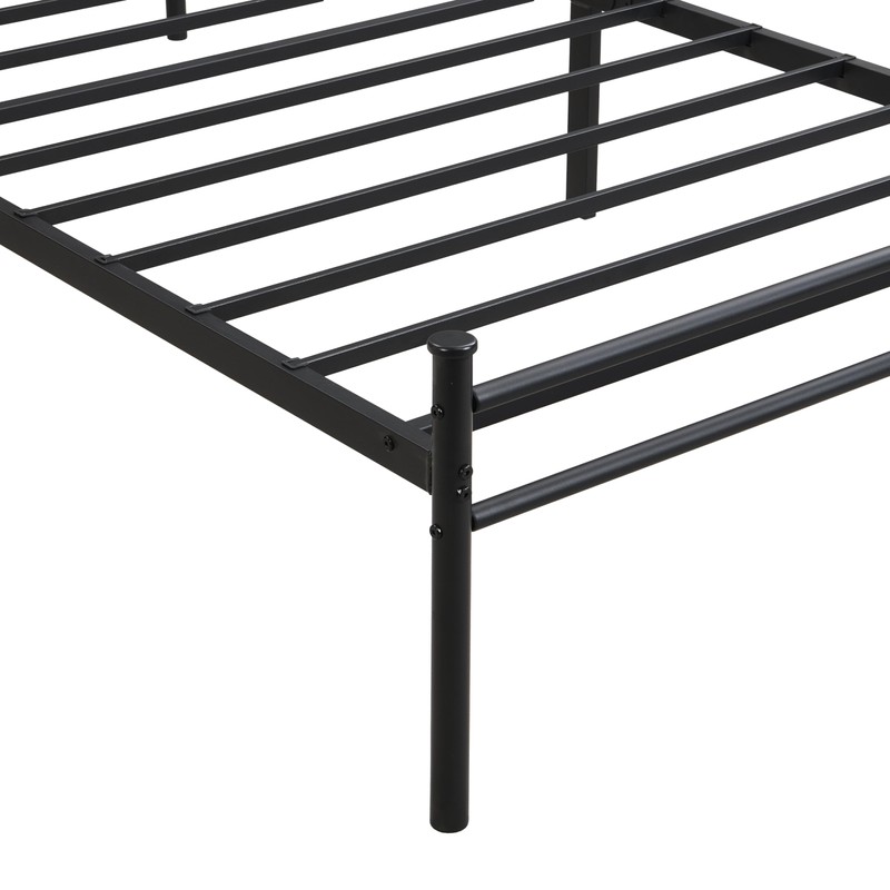 LUMISOL Twin Size Metal Bedframe, Metal Bed Frame with Headboard
