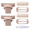 2Pcs Two-Way Dry Razor Replacement Head with Rose Gold Plated