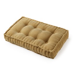 DormCo Rainha - Ultra Thick Tufted Floor Pillow - Natural Tan 23.60" x 40.15" x 7.85"D