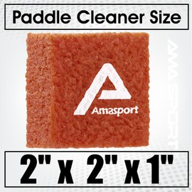 PICKLETECH Pickleball Paddle Eraser - Carbon Fiber Pickle Ball Racket Cleaner - One Piece Construction Paddle Eraser - Superior Residue Removal & Maximum Stain Adhesion-Square Orange