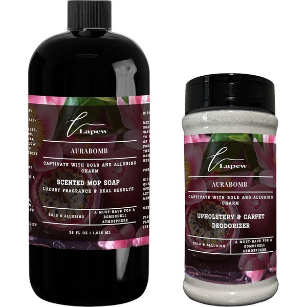 LaPew Aurabomb Bundle – Carpet Deodorizer Powder & Scented Mop
