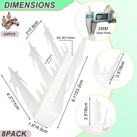 Heavy Duty Metal Fence Spikes-Anti Climb Security Spikes for Fence and Wall-Intruder and Animal Deterrent (White, 74 inches)