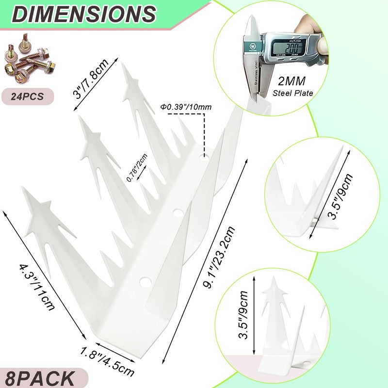 Heavy Duty Metal Fence Spikes-Anti Climb Security Spikes for Fence
