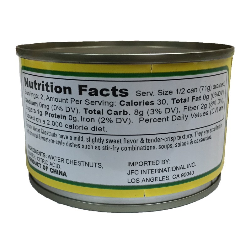 Dynasty Kosher Canned Water Chestnuts 8oz per Can (Sliced, 2
