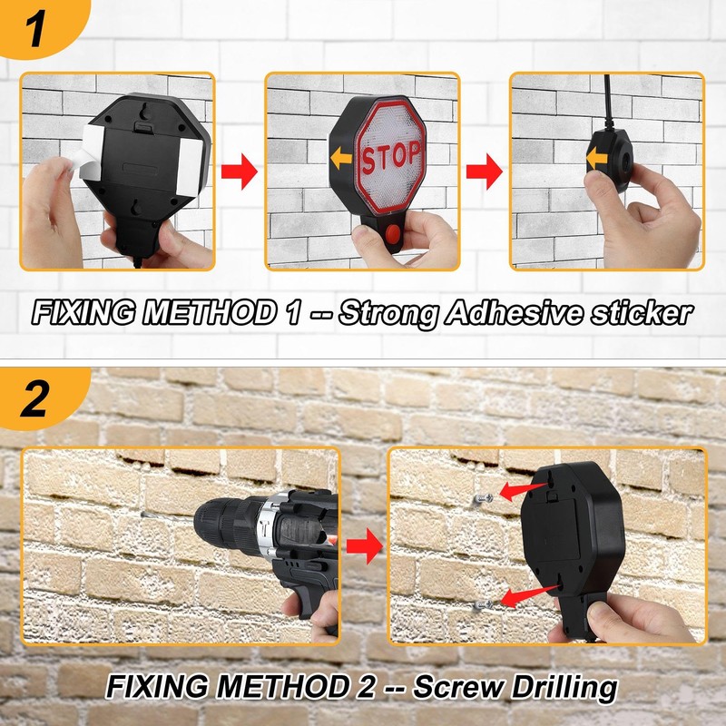 Adjustable Garage Parking Sensor Aid with with Red/Yellow/Green LED Display,
