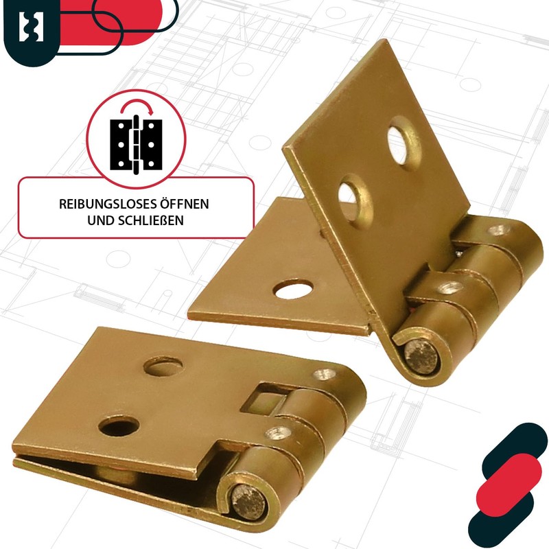 KOTARBAU Box Hinge Pack of 10 Rolled Table Hinges Furniture