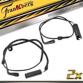 Frankberg 2x Warning Contact Brake Pad Wear Front Axle and Rear Axle 2-Pin Compatible with 5 Series / 5 Series Touring E39 520-530 1995-2003 34351163065