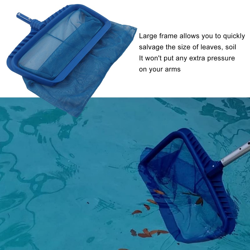 Swimming Pool Leaf Skimmer Net ABS Blue Reinforced Frame Heavy