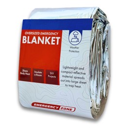 [1 Pack] Oversized Emergency Blanket 71”x142” | Emergency Mylar Blankets | Survival Blanket for Survival Supplies, Camping, Hiking, or Emergencies