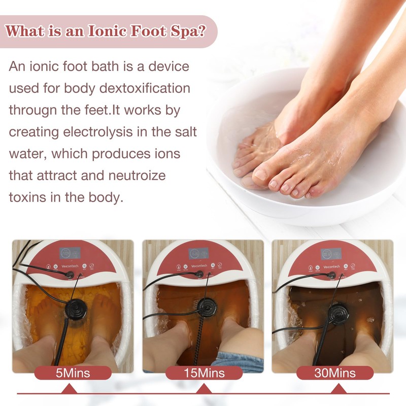 veicomtech Ionic Foot Bath Detox Machine, Foot Detox Machine, Ionic