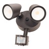 Topaz Dual Head LED Security Light w/Motion Sensor, 24W, 4000K,